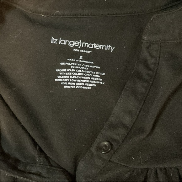 LIZ LANGE MATERNITY SIZE SMALL BLACK PULLOVER GENTLY WORN - Picture 3 of 3